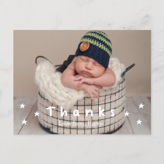 ベビーありがとうフォトポストカード ポストカード (正面)