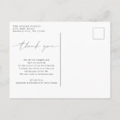 ベビーありがとう書道モダン写真を浴びる 案内ポストカード (裏面)