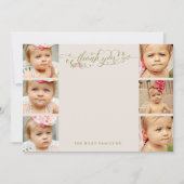 ベビーありがとう6枚のフォトフレームフラットカード サンキューカード (正面)