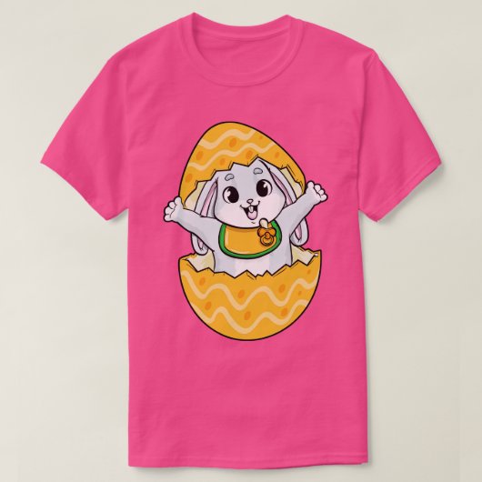 ベビーうさぎよだれかけと卵 Tシャツ (デザイン正面)
