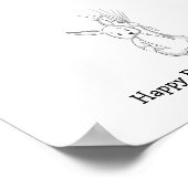 ベビーうさぎ指紋ゲストブック ポスター (角)