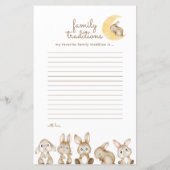 ベビーうさぎ赤ちゃんシャワー予測&アドバイスカード (裏面)