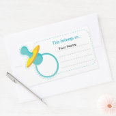 ベビーおしゃぶりステッカー：これは属する 長方形シール (封筒)