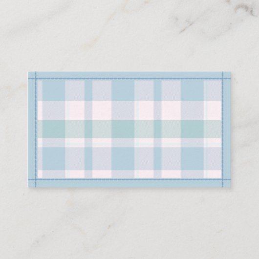 ベビーおむつラッフルかわいいクマ男の子プレイドシャワーゲーム エンクロージャーカード (裏面)