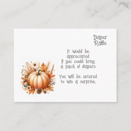 ベビーおむつラッフルエンクロージャカード エンクロージャーカード (正面)