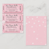 ベビーおむつラッフルチケットピンク エンクロージャーカード (正面/裏面)