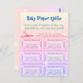 ベビーおむつラッフルチケットレインボー ポストカード (正面/裏面)
