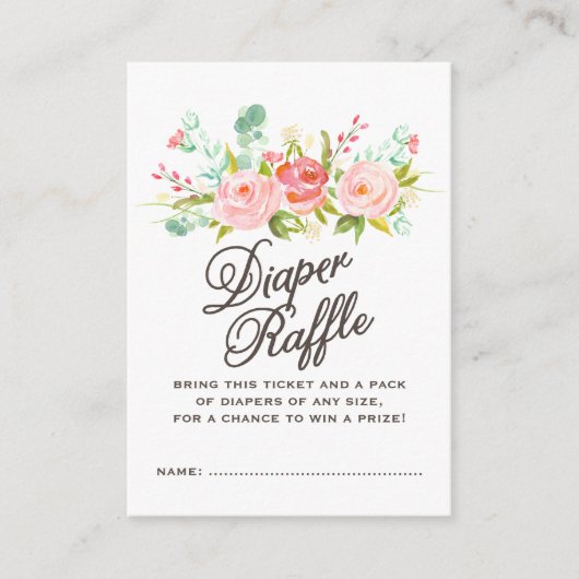 ベビーおむつラッフルチケット エンクロージャーカード (正面)