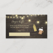 ベビーおむつラッフルベビー醸造金ゴールドベビーシャワー エンクロージャーカード (正面)