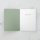 ベビーおめでとうおもしろいかわいいセージ緑 カード (内部)