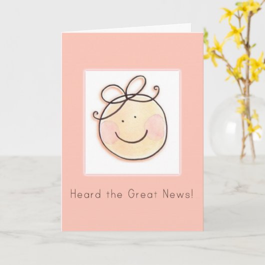 ベビーおめでとうございます カード (黄色い花)