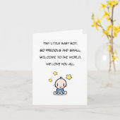 ベビーおめでとうのカード生まれたばかりの、ボーイ・グリーティング カード (黄色い花)