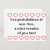 ベビーおめでとうカード、ウェルカムベビーはがき ポストカード (正面/裏面)