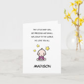 ベビーおめでとうカード(ベビー名) カード (黄色い花)