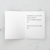 ベビーおめでとう少年の名前と文字。 カード (内部)