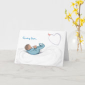 ベビーおめでとう カード (黄色い花)