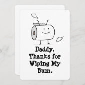 ベビーおもしろいからのファースト・ファーザー・デイ・カード 招待状 (正面/裏面)