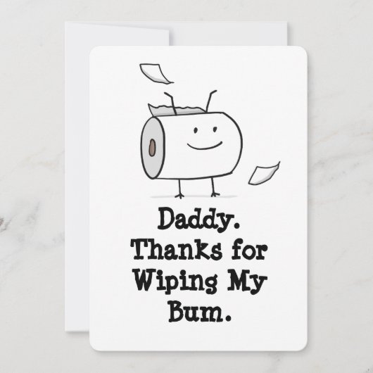 ベビーおもしろいからのファースト・ファーザー・デイ・カード 招待状 (正面)