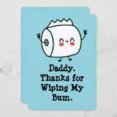 ベビーおもしろいからのファースト・ファーザー・デイ・カード 招待状 (正面/裏面)