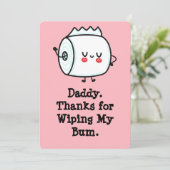 ベビーおもしろいからのファースト・ファーザー・デイ・カード 招待状 (スタンド正面)