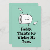 ベビーおもしろいからのファースト・ファーザー・デイ・カード 招待状 (正面/裏面)