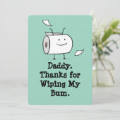 ベビーおもしろいからのファースト・ファーザー・デイ・カード 招待状 (スタンド正面)