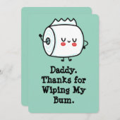 ベビーおもしろいからのファースト・ファーザー・デイ・カード 招待状 (正面/裏面)