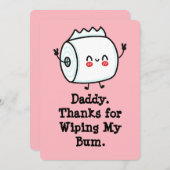 ベビーおもしろいからのファースト・ファーザー・デイ・カード 招待状 (正面/裏面)