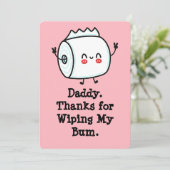 ベビーおもしろいからのファースト・ファーザー・デイ・カード 招待状 (スタンド正面)