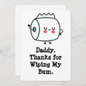 ベビーおもしろいからのファースト・ファーザー・デイ・カード 招待状 (正面/裏面)