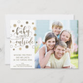 ベビーおもしろいの外部タイポグラフィ金ゴールド シーズンカード (正面)