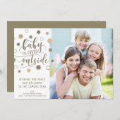 ベビーおもしろいの外部タイポグラフィ金ゴールド シーズンカード (正面/裏面)