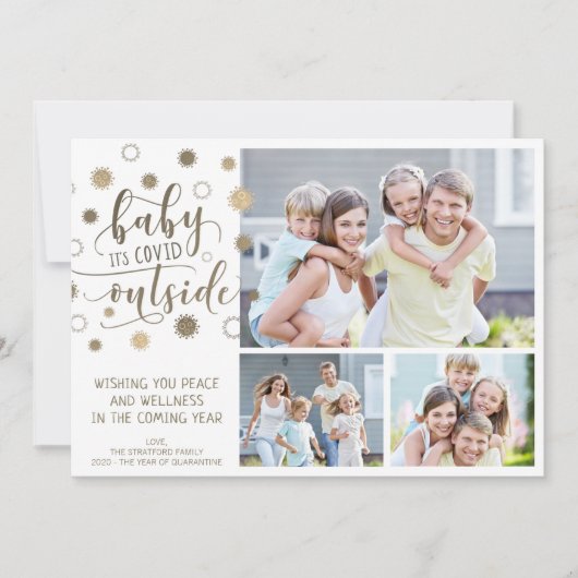 ベビーおもしろいは3枚の写真の外でビデオになっている シーズンカード (正面)