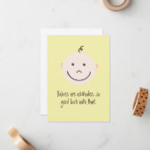 ベビーおもしろいはA$$穴おめでとうカード ノートカード (正面/裏面インサイチュ)