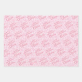 ベビーおもしろいガールフォトコラージペルソナリズ ラッピングペーパーシート (正面2)