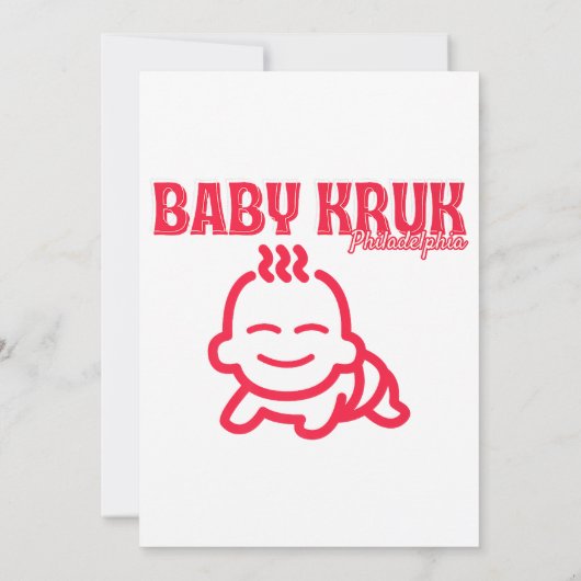 ベビーおもしろいクルクフィラデルフィアプレミアム 招待状 (裏面)