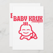 ベビーおもしろいクルクフィラデルフィアプレミアム 招待状 (正面/裏面)