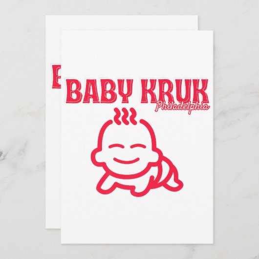 ベビーおもしろいクルクフィラデルフィアプレミアム 招待状 (正面/裏面)
