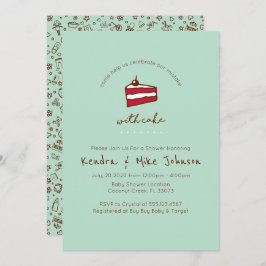 ベビーおもしろいシャワー招待状 招待状