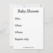 ベビーおもしろいシャワー招待状 招待状 (裏面)