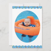 ベビーおもしろいパンダ遊の球幸せ1歳の誕生日 招待状 (裏面)