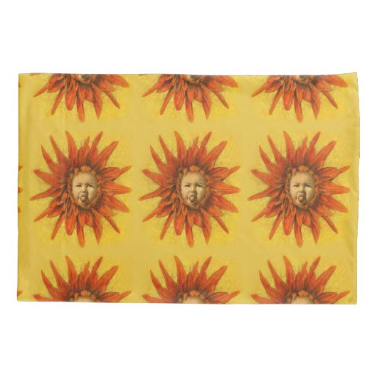 ベビーおもしろいフラワーピロウケース 枕カバー (裏面)