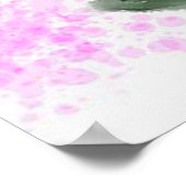 ベビーおもしろいモルモットと花の贈り物の愛好家 ポスター (角)