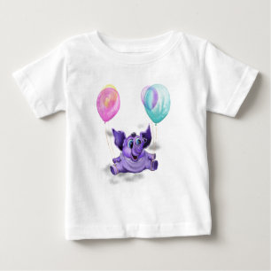 ベビーおもしろいTシャツとハッピーエレファント ベビーTシャツ