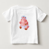 ベビーおもしろいTシャツとハッピーベビーHippo ベビーTシャツ (裏面)