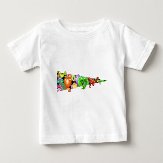 ベビーおもしろいTシャツ(好奇心に満ちたエイリアン) ベビーTシャツ (正面)