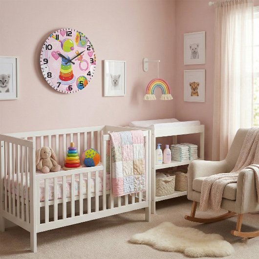 ベビーおもちゃとベビー用品の必需品 ラージ壁時計