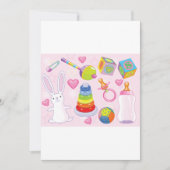 ベビーおもちゃとベビー用品の必需品 招待状 (正面)