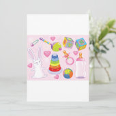 ベビーおもちゃとベビー用品の必需品 招待状 (スタンド正面)