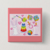 ベビーおもちゃ及び子供部屋必需品 缶バッジ (正面)